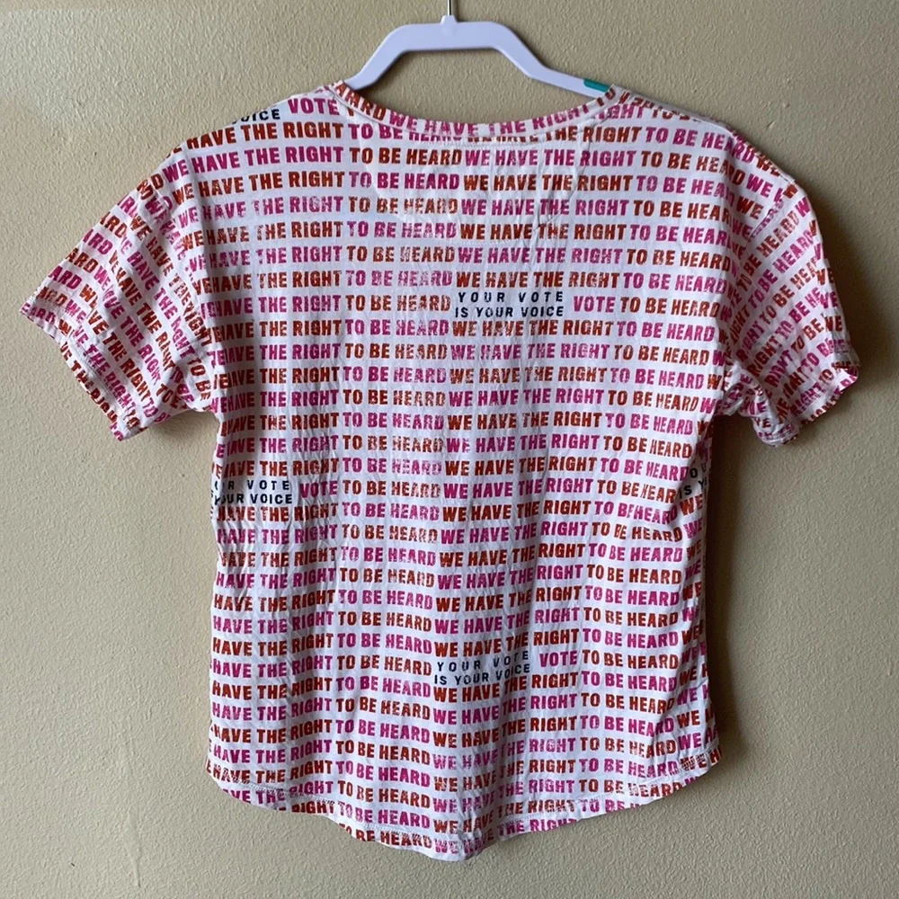 Maeve (Anthropologie) "Your VOTE is your VOICE" short sleeve tee S - Picture 6 of 12